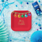 メリークリスマス、フェスティバル休日デザイン、 ペーパープレート (パーティー)