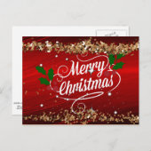 メリークリスマス、フェスティバル休日デザイン ポストカード (正面/裏面)