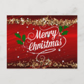 メリークリスマス、フェスティバル休日デザイン ポストカード (正面)