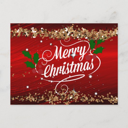 メリークリスマス、フェスティバル休日デザイン ポストカード (正面)