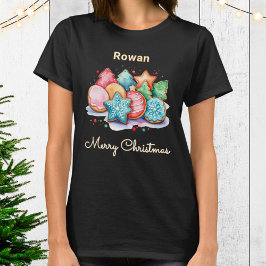メリークリスマス フェスティブアイシングクッキー オーダーメイド Tシャツ