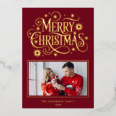 メリークリスマス フェスティブ タイポグラフィ ホリデー (正面)