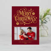 メリークリスマス フェスティブ タイポグラフィ ホリデー (立ち正面)