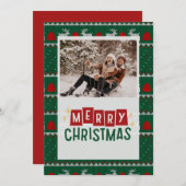 メリークリスマス,フォトクリスマスカード,ピネコン,zchr シーズンカード (正面/裏面)