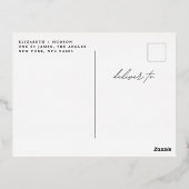 メリークリスマス | フォトコラージュ | 赤クラシック色 箔シーズンポストカード (裏面)