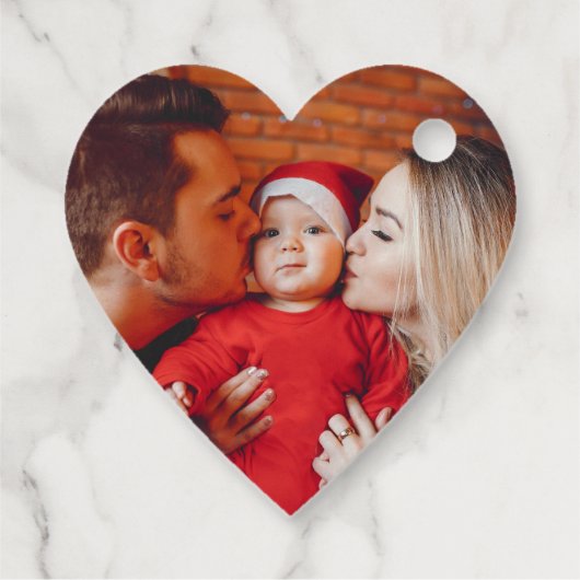 メリークリスマス フォト ラスティック ウッド スノーフレーク フェイバータグ (裏面)