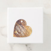 メリークリスマス フォト ラスティック ウッド スノーフレーク フェイバータグ (インサイチュ)