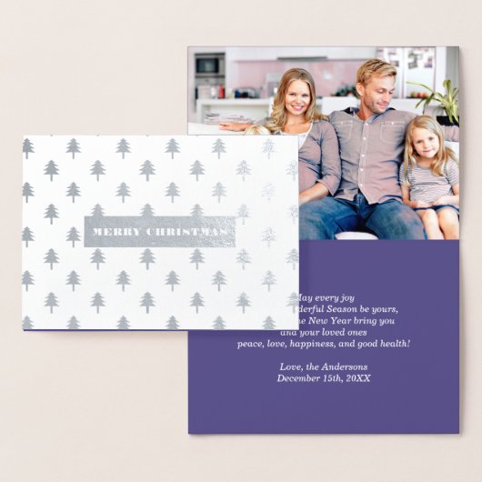 メリークリスマス.フォ実在イルクリスマスの写真カード 箔カード (ディスプレー)