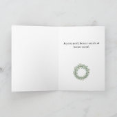 メリークリスマス、フランスのクリスマスリースのホリデーカード シーズンカード (内部)