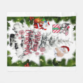 メリークリスマス フリースブランケット (正面(横))