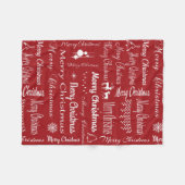 メリークリスマス フリースブランケット (正面(横))