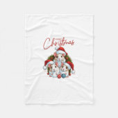 メリークリスマス フリースブランケット (正面)