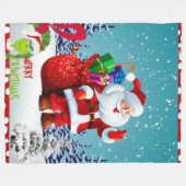 メリークリスマス フリースブランケット (正面(横))