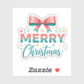 メリークリスマス フレッシュボウ シール (シート)