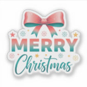 メリークリスマス フレッシュボウ シール (正面)