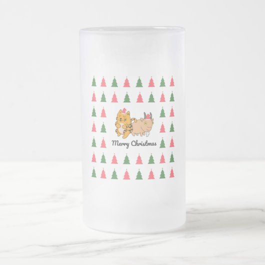 メリークリスマス フロストグラスビールジョッキ (中央)