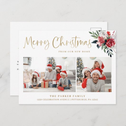 メリークリスマス | フローラ変更の写真 シーズンポストカード (正面/裏面)