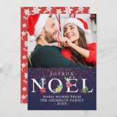 メリークリスマス フローリスト ノエル グリーティング フォト シーズンカード (正面/裏面)