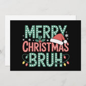 メリークリスマス、ブラザー!サンタ、クリスマス、ホリデー、家族 シーズンカード (正面/裏面)