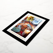 メリークリスマス ブラックゴールド シンプル モダン フォト 箔シーズンカード (回転した状態)