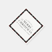 メリークリスマス ブラック プライド ホリデー スタンダードカクテルナプキン (角)