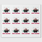 メリークリスマス・ブラック・ベアーズ ラッピングペーパー (フラット)