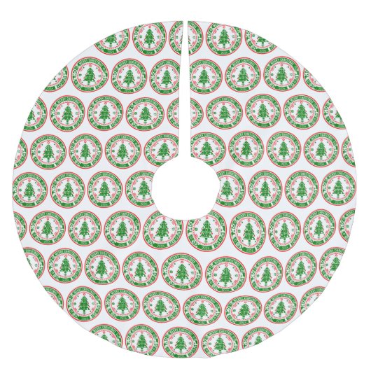 メリークリスマス ブラッシュドポリエステルツリースカート (正面)