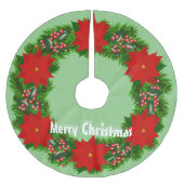 メリークリスマス ブラッシュドポリエステルツリースカート (正面)