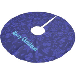 メリークリスマス ブラッシュドポリエステルツリースカート