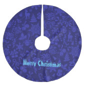 メリークリスマス ブラッシュドポリエステルツリースカート (正面)