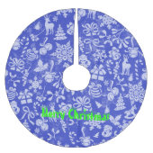 メリークリスマス ブラッシュドポリエステルツリースカート (正面)