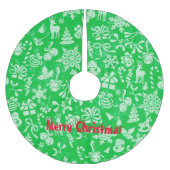 メリークリスマス ブラッシュドポリエステルツリースカート (正面)