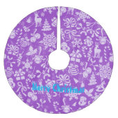 メリークリスマス ブラッシュドポリエステルツリースカート (正面)