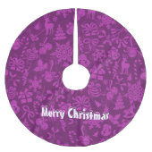 メリークリスマス ブラッシュドポリエステルツリースカート (正面)