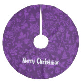 メリークリスマス ブラッシュドポリエステルツリースカート (正面)