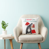 「メリークリスマス」ブルドッグパピー クッション (椅子)