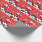 メリークリスマス·ブロブフィッシュサンタ ラッピングペーパー (角)