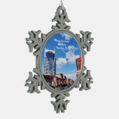 メリークリスマス!ブロードウェイ、ナッシュビルオーナメント スノーフレークピューターオーナメント (左)