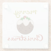 メリークリスマス+プリンデザイン ガラスコースター (裏面)