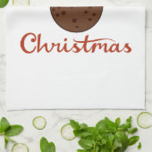 メリークリスマス+プリンデザイン キッチンタオル (折り畳み)