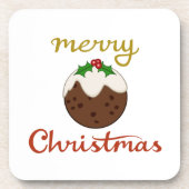 メリークリスマス+プリンデザイン コースター (正面)