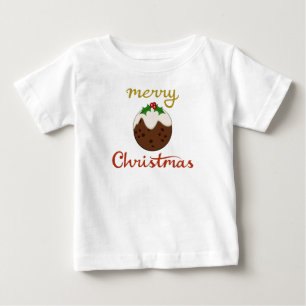 メリークリスマス+プリンデザイン ベビーTシャツ