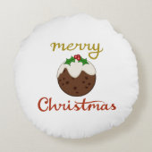 メリークリスマス+プリンデザイン ラウンドクッション (裏面)