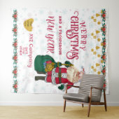 メリークリスマス＆プロスパラスな新年の企業ロゴ タペストリー (インサイチュ(横))