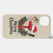 メリークリスマス ヘアスタイリスト ヘアスタイリスト クリスマス ヘア Case-Mate iPhoneケース (裏面 (横))