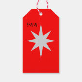 メリークリスマス！ ベイビージンジャーブレッド / 白-赤 ギフトタグ (裏面)