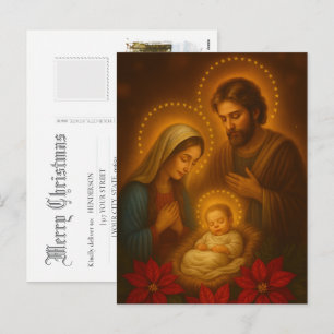 メリークリスマス ベイビー ジーザス クリスマス絵物語 フォト シーズンポストカード