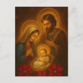 メリークリスマス ベイビー ジーザス クリスマス絵物語 フォト シーズンポストカード (正面)