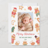 メリークリスマス ベイビー フォト ホリデー カード (正面)