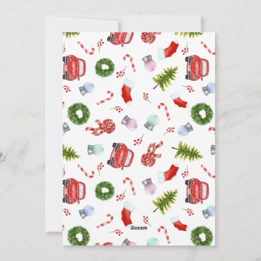 メリークリスマス | ベビー初めてのクリスマス写真 シーズンカード (裏面)